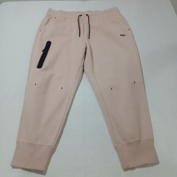 Nike Sweatpants Womens 1X Medium Pink Tech Fleece Running Athletic Joggers Pants